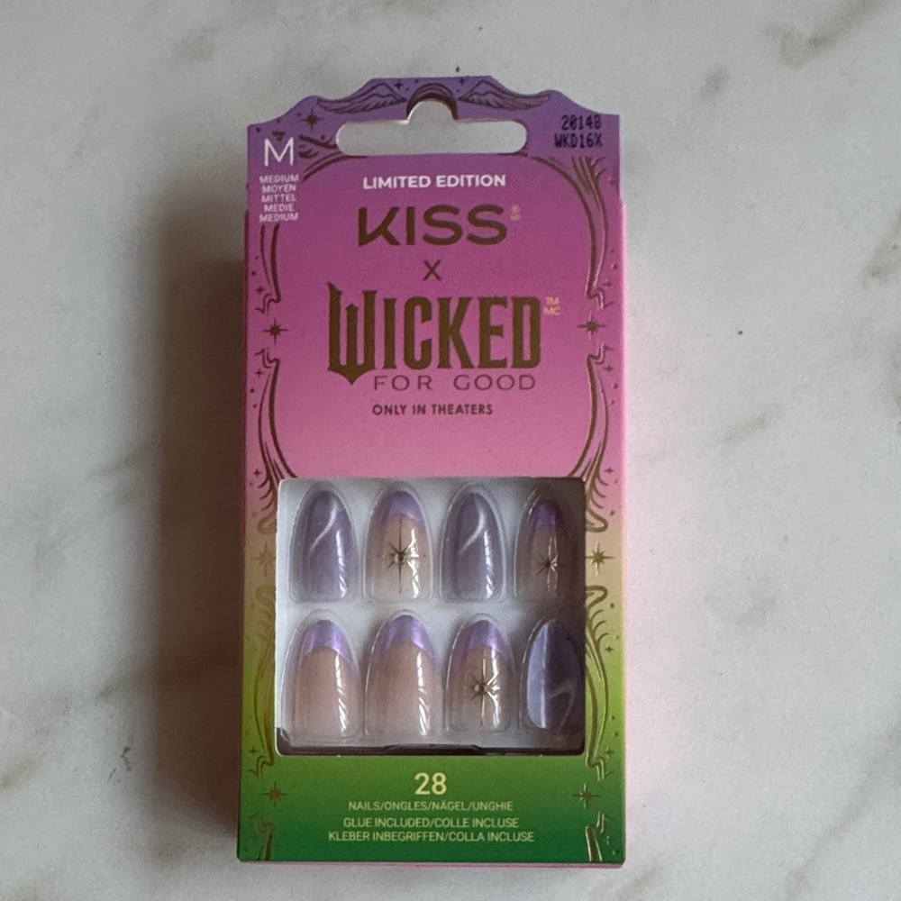 KISS x Wicked Limited Edition Nail Set - Purple and Nude